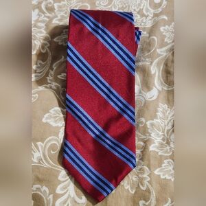 Brooks Brothers Burgundy and Blue Striped Tie.BB#1 Rep Tie.